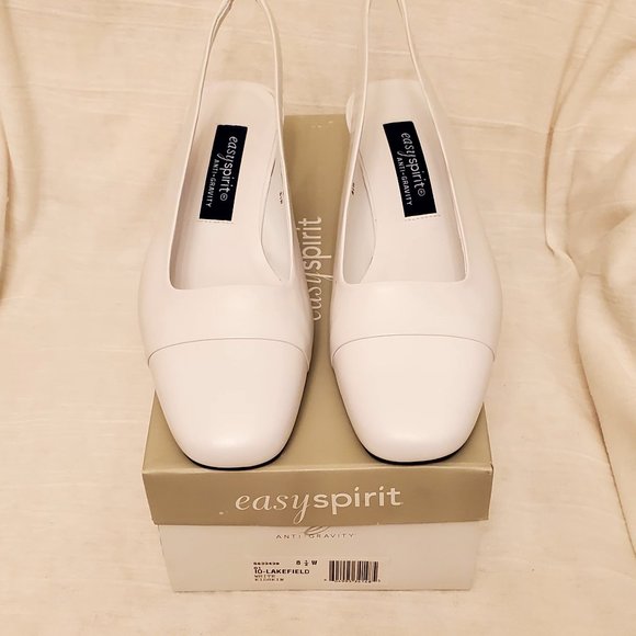 EASY SPIRIT  Anti-Gravity White kid pump with sling strap Size 8.5 W New… - Picture 10 of 11